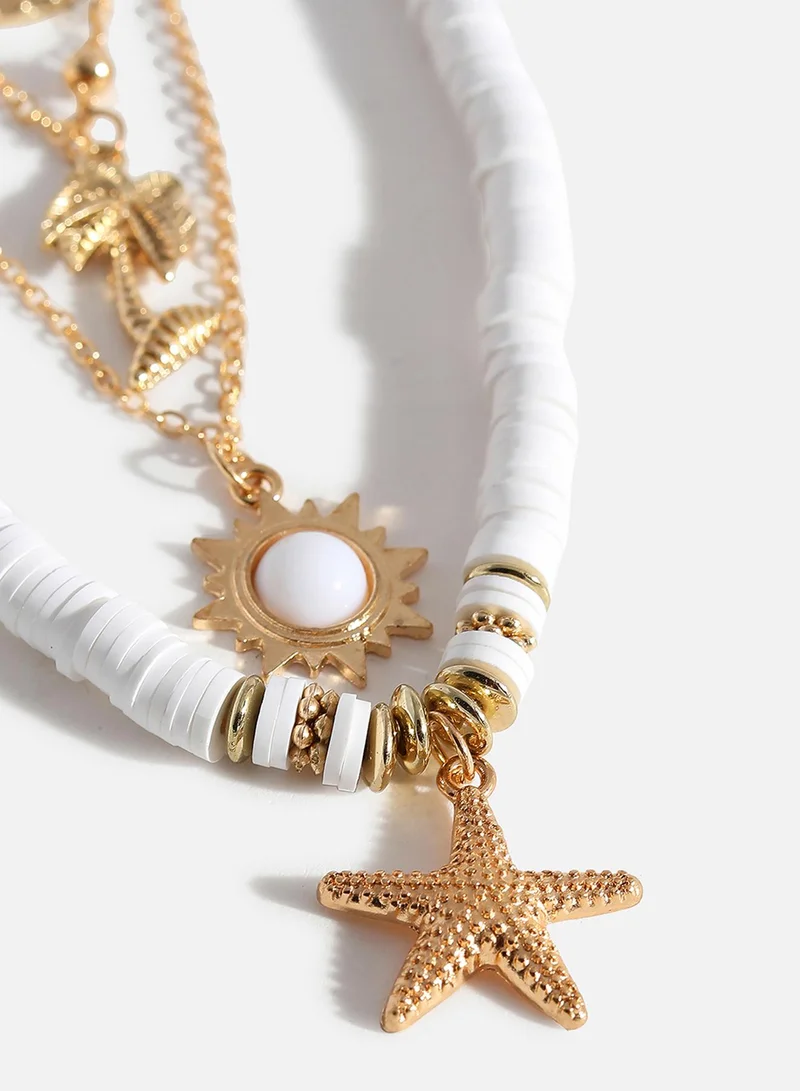 SOHI Casual Multi-Layer Artificial Necklace Jewellery
