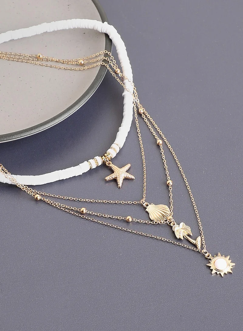 SOHI Casual Multi-Layer Artificial Necklace Jewellery