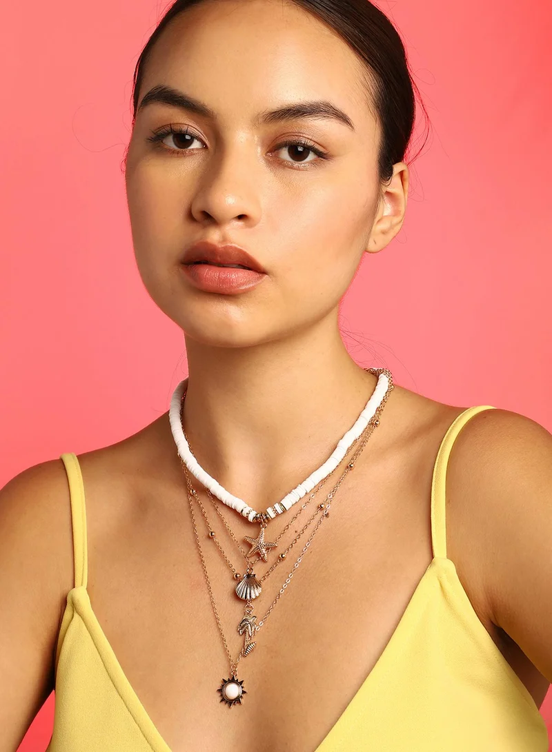 SOHI Casual Multi-Layer Artificial Necklace Jewellery