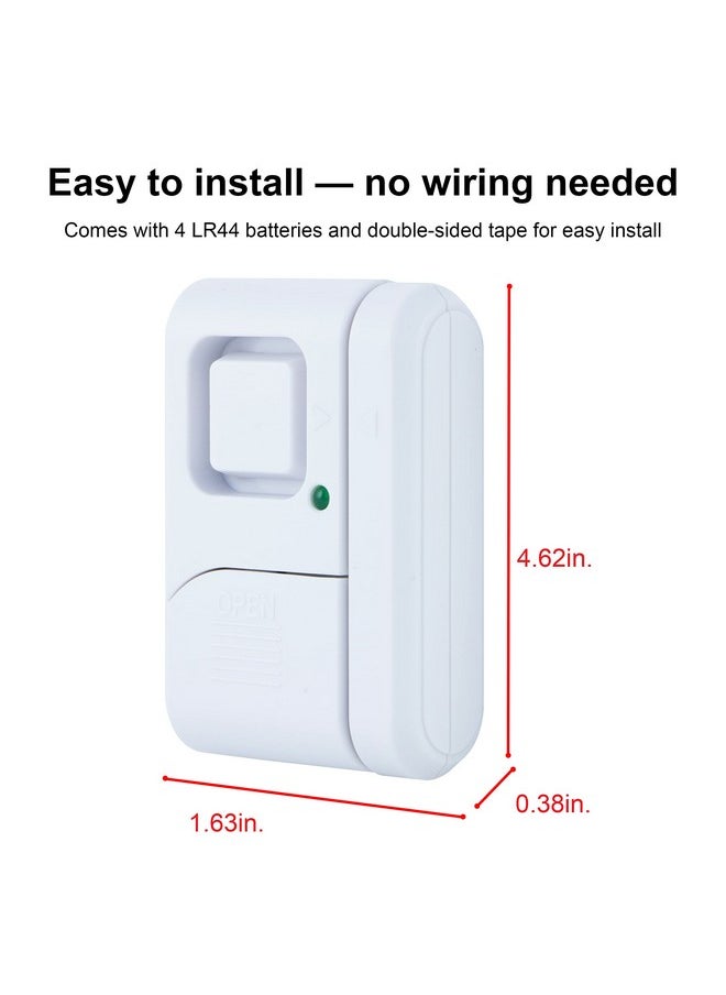GE GE Personal Security Window and Door Alarm, 5 Pack, DIY Protection, Burglar Alert, Wireless Chime/Alarm, Easy Installation, Home Security, Ideal for Home, Garage, Apartment and More,White, 45987  - Image 1