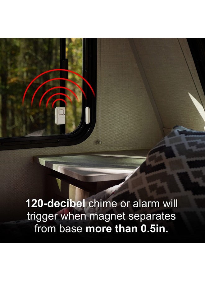 GE GE Personal Security Window and Door Alarm, 5 Pack, DIY Protection, Burglar Alert, Wireless Chime/Alarm, Easy Installation, Home Security, Ideal for Home, Garage, Apartment and More,White, 45987  - Image 3