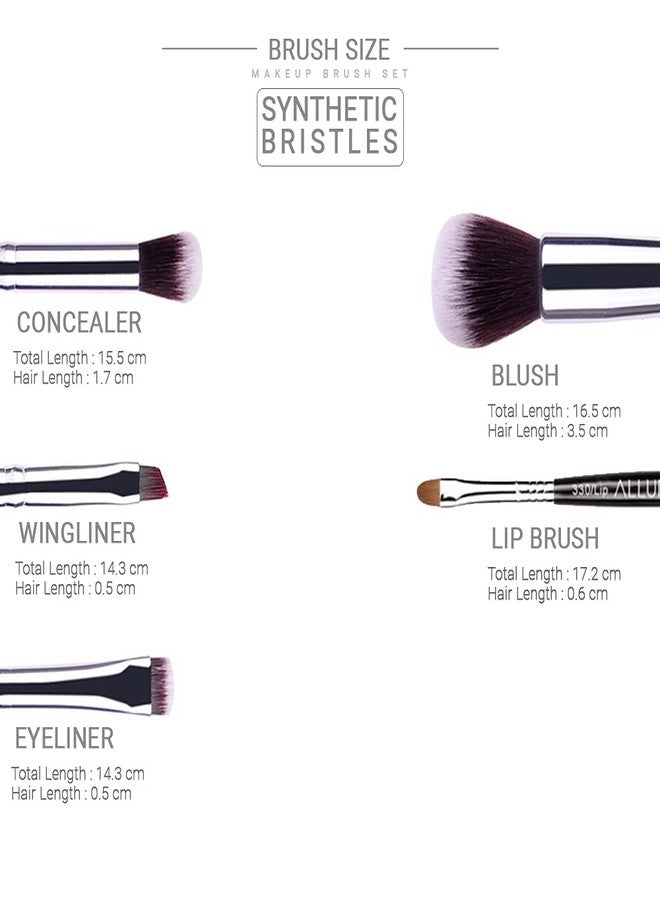 ألور فرش مكياج من ألور، أسود، مقاس واحد، 16 قطعة - Image 3