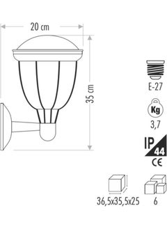 CATA CT-7019 Torino Garden Sconce (Without Bulb)  - Image 2