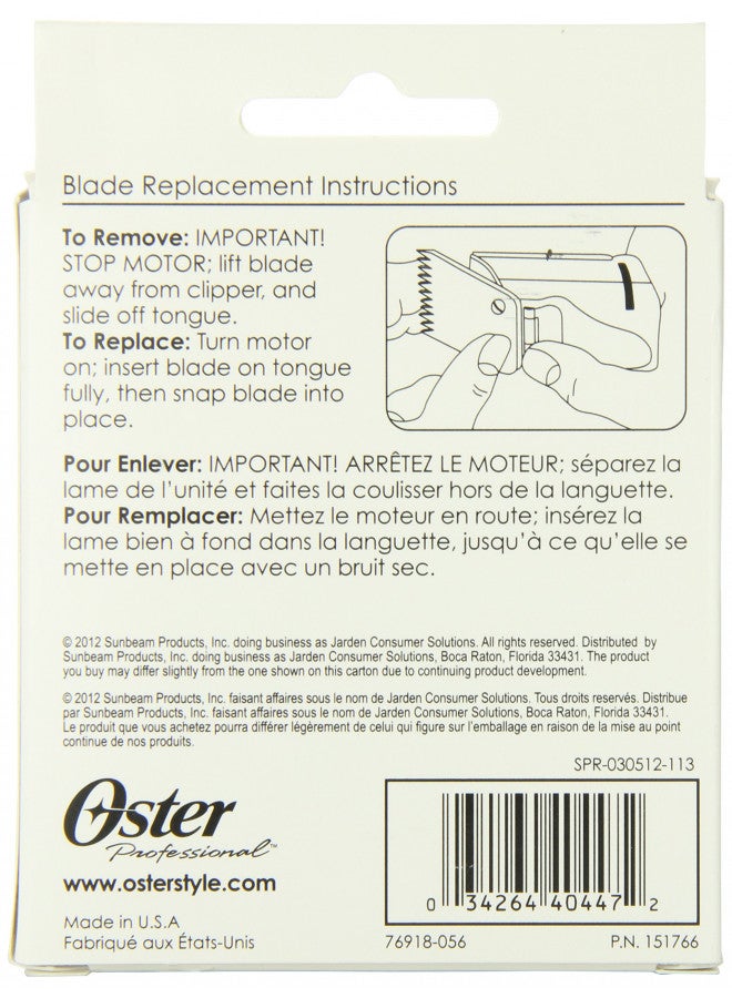 Oster Professional Arctic Collection Clipper/Trimmer Cool Touch Replacement Blade, Size #0A 3/64" (1.2 mm) - Image 3
