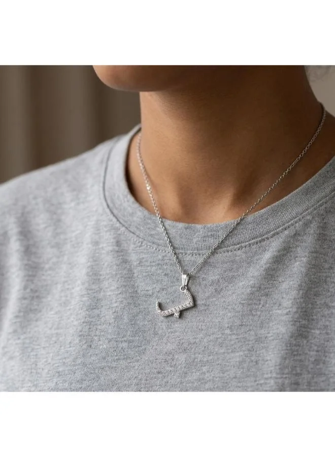 Rovaux Arabic Letter 'Baa' Necklace 18k Gold Plated
