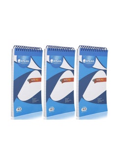 ATLAS 3-Piece Double Wire Binded Notepad 5x8 Inch Size  - Image 1