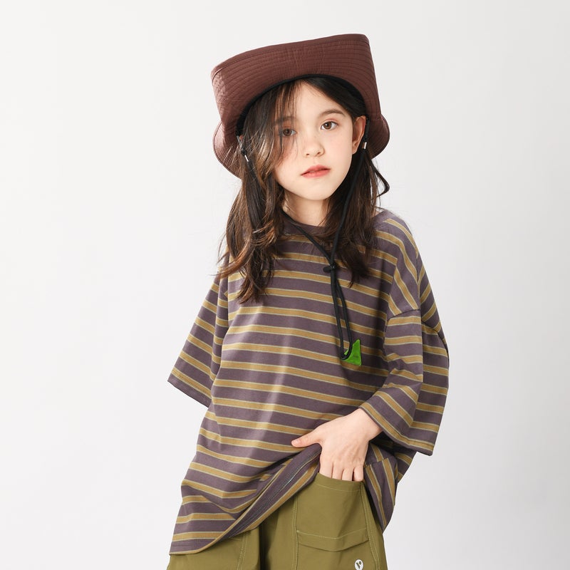 Vonbonkids Mountaineering Outdoor Sports Pure Cotton Kidsren'S Short-Sleeved Summer Pure Cotton Category A Stripesd Boys' T-Shirt Girls - Image 5
