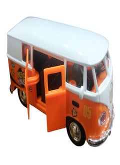 Volkswagen Volkswagen Bus  Miniature Model Car Minibus Metal/Plastic, Opening Doors (Orange)  - Image 2