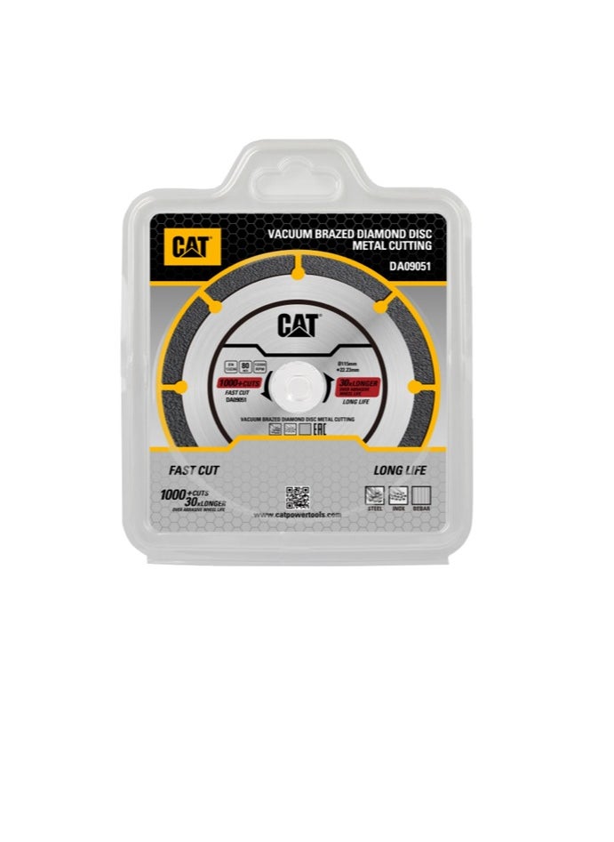كاتربلر - CAT DA09051 شفرة ماسية ملحومة بالنحاس - قطع معدنية Ø115mm x 22.23mm - Image 1