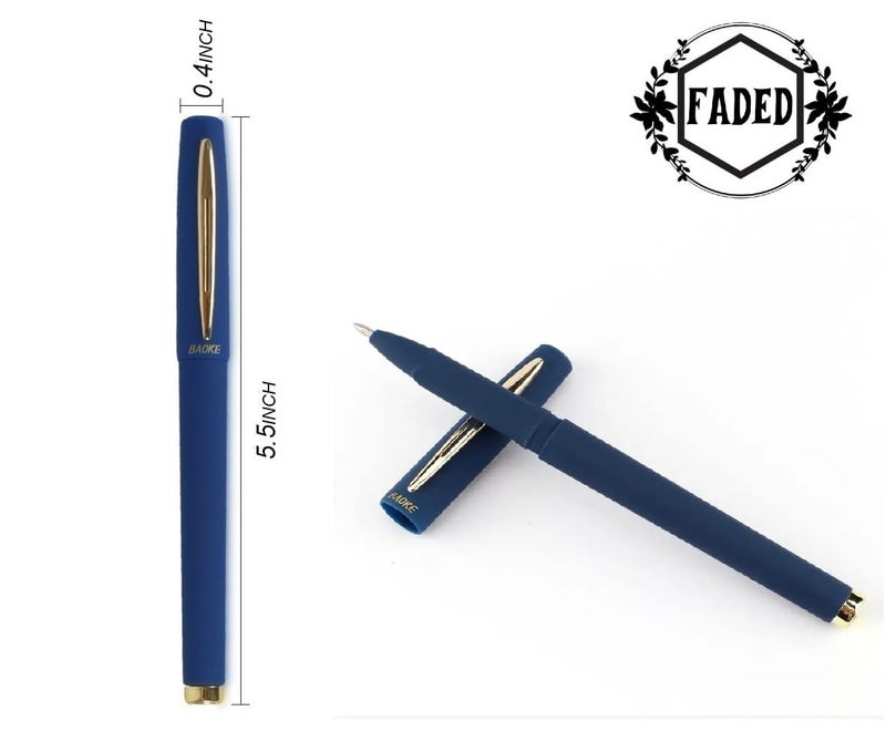 Faded Baoke Gel Pen Set | 0.7mm Fine Point Roller Ball Pens for Smooth Writing & Precision | Professional Line Drawing Pens for Artists, Designers & Illustrator (Blue-Pack of 6) - Image 2