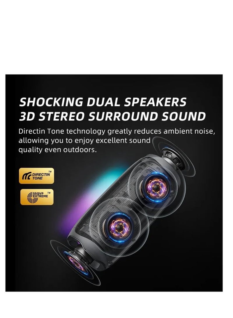 Sanag V10S PRO 10W 2.1 Channels Wireless Bluetooth Speaker LED Dynamic Light TWS Bass Speaker - Image 4