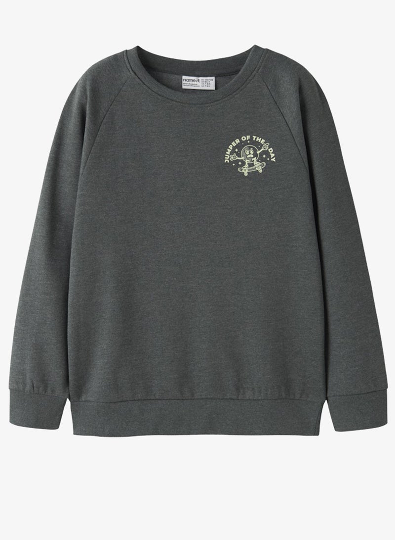 نيم ات سويت شيرت أطفال بياقة مستديرة بطبعة جرافيك - Image 1