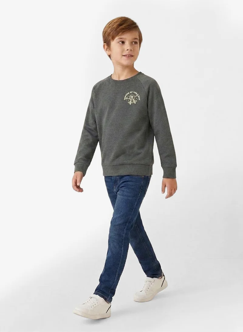 NAME IT Kids Graphic Crew Neck Sweatshirt