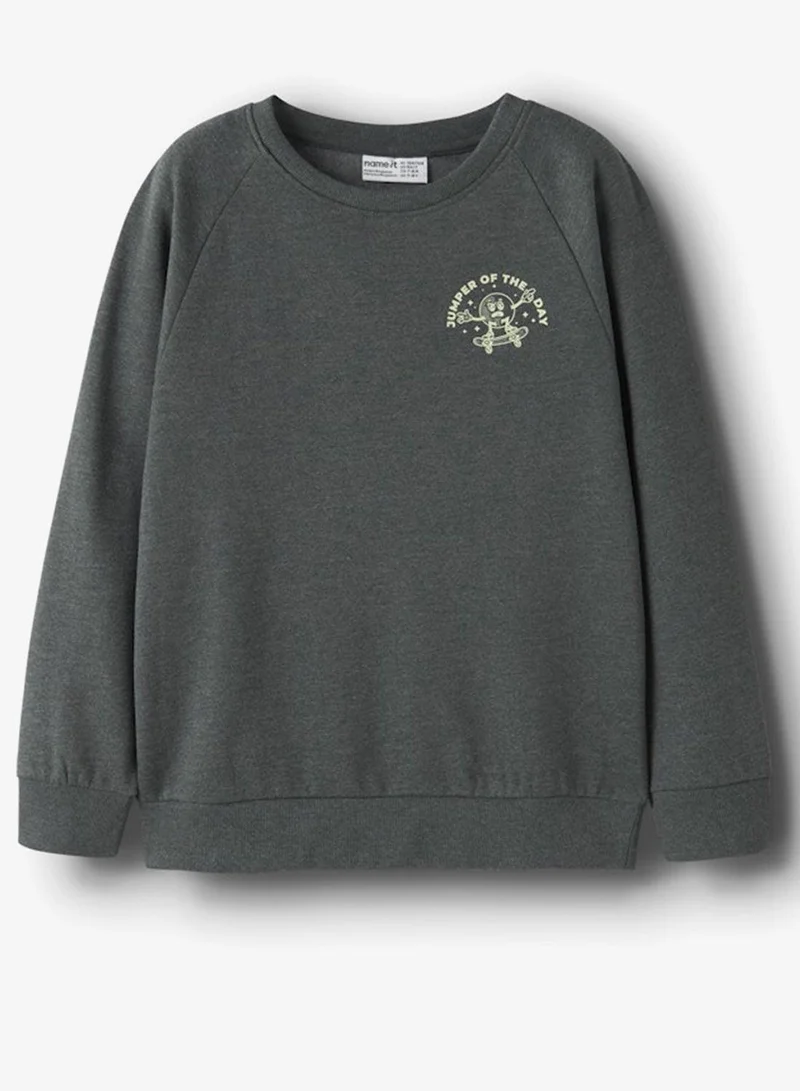 Name It Urban Chic Jumper Kids Graphic Crew Neck Sweatshirt for Men | Best Price UAE