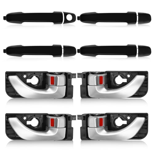 Gaogsiy 8PCS Interior Door Handles and Exterior Door Handles fits Sonata 2005 2006 2007 2008, Front and Rear Side Replace 826103K020XZ，82610-3K020, - Image 1