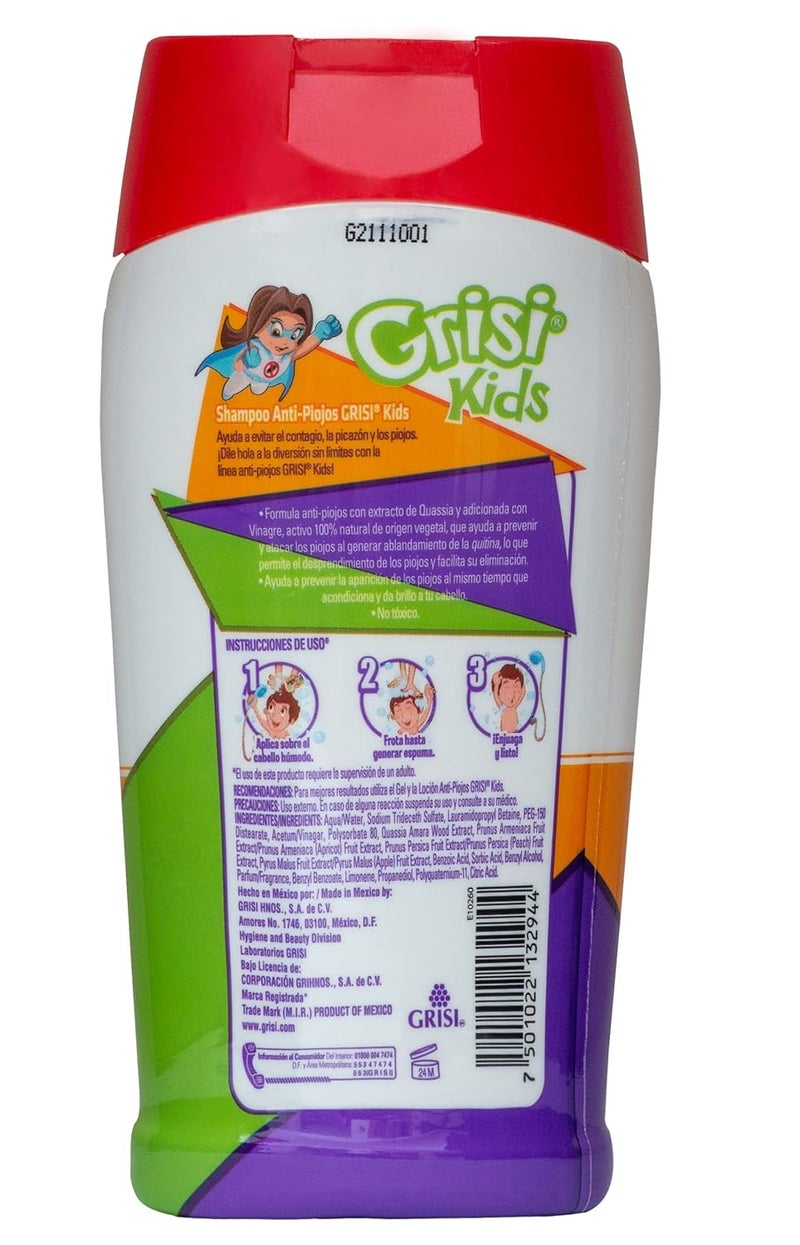 Grisi Kids Cleansing and Lice Repel Shampoo, Helps with the appearance of lice, Quassia Extract, Conditions Hair, 10.14 FL Oz, 2 Count - Image 3