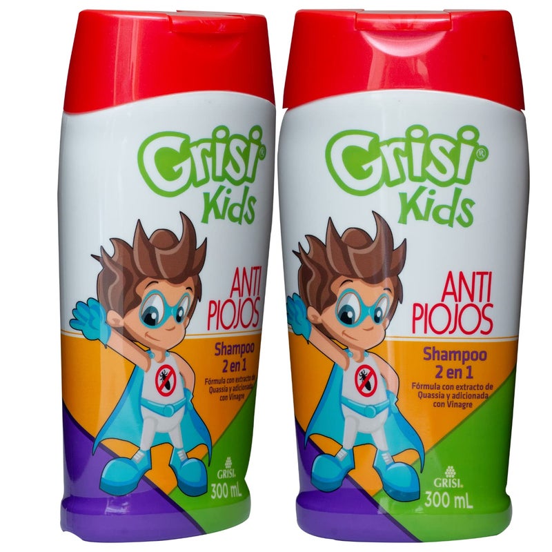 Grisi Kids Cleansing and Lice Repel Shampoo, Helps with the appearance of lice, Quassia Extract, Conditions Hair, 10.14 FL Oz, 2 Count - Image 1