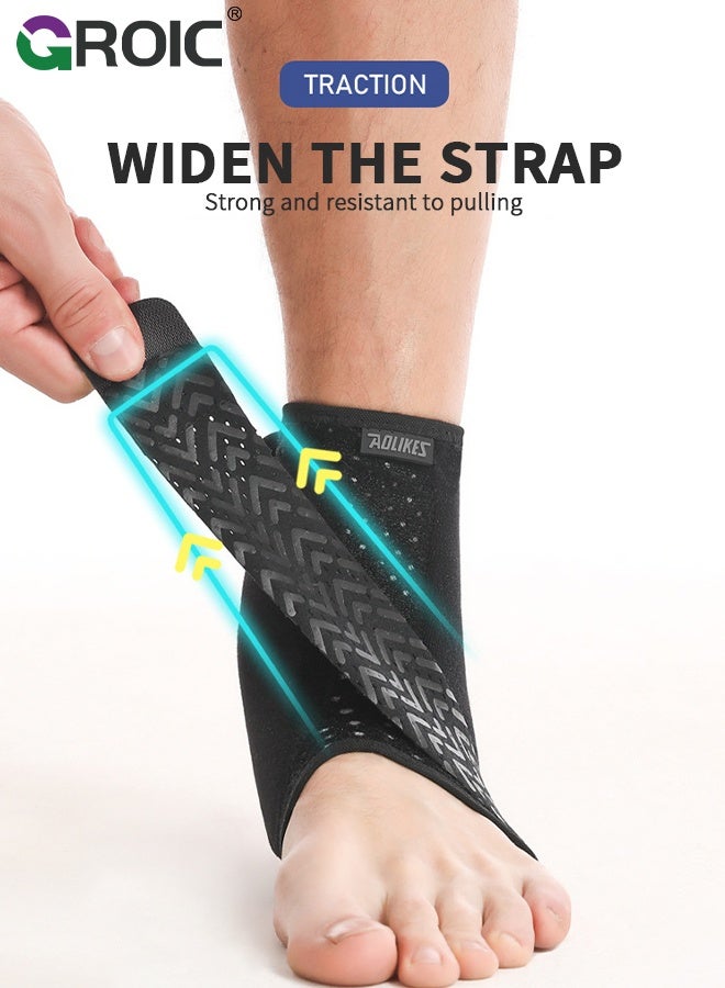 GROIC Ankle Brace for Men & Women, Breathable Ankle Compression, Foot Sleeve Ankle Support, Ankle Support Brace Adjustable Compression Wrap Ankle Protector for Pain & Compression  (Right) - Image 4