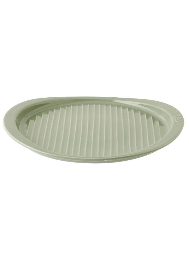 Berghoff Ribbed Pizza Tray 39,5 x 35,2 x 2,5 cm-Light Green  - Image 1