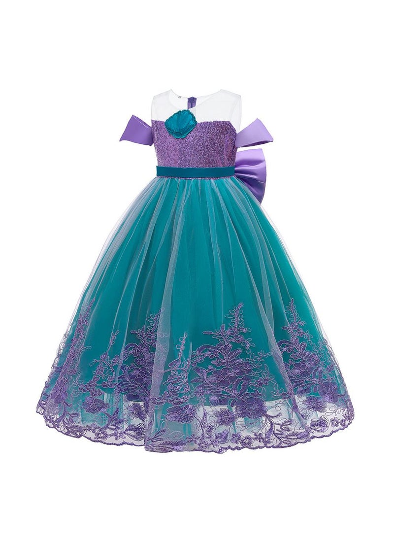 Generic - Children's cosplay clothing mermaid mesh sequins shell princess dress girl dress performance dress 110cm - Image 1