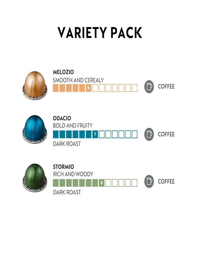 Nespresso Capsules Vertuo, Variety Pack, Medium and Dark Roast Coffee, 30 Count Coffee Pods, Brews 7.8 oz. - Image 2