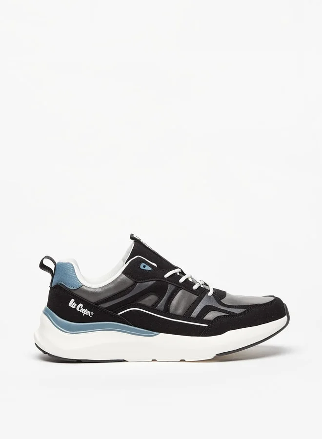 Lee Cooper Men's Panelled Low Ankle Sports Shoes with Lace-Up Closure