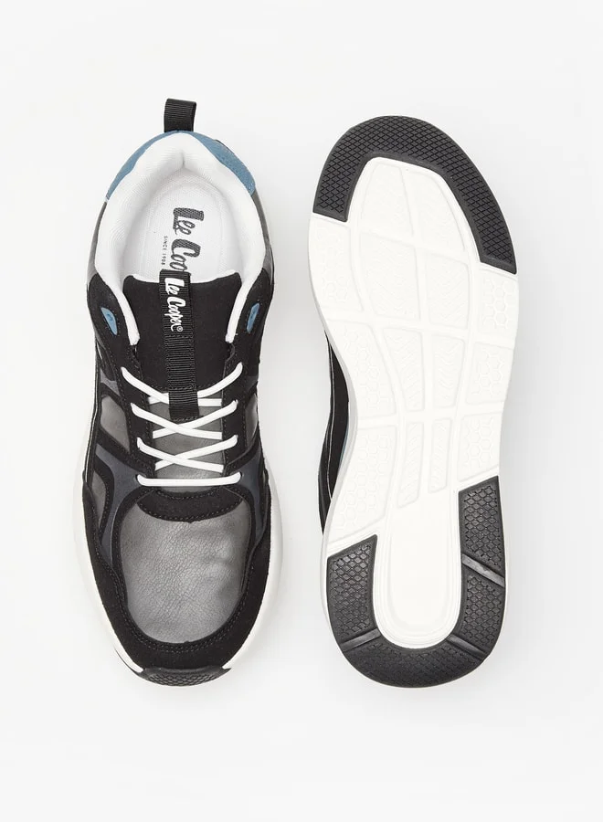 Lee Cooper Men's Panelled Low Ankle Sports Shoes with Lace-Up Closure