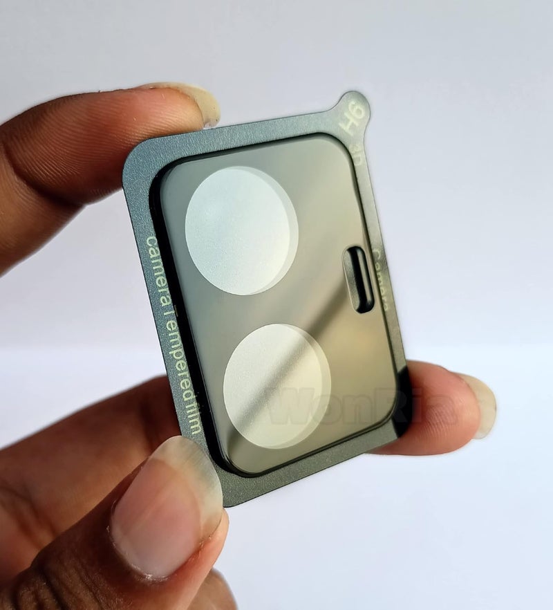 WonRia حماية زجاج الكاميرا الخلفية لهاتف Vivo T1 4G (44W) واقي عدسة الكاميرا حقيقي 3D فائق النحافة عالي الدقة زجاج مقسى (أسود) - Image 3