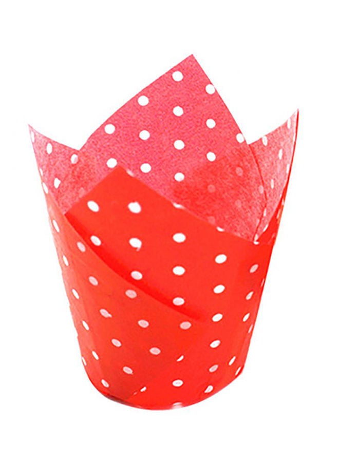 NIBEMINENT 50-Piece High Temperature Resistant Paper Cup Case Red