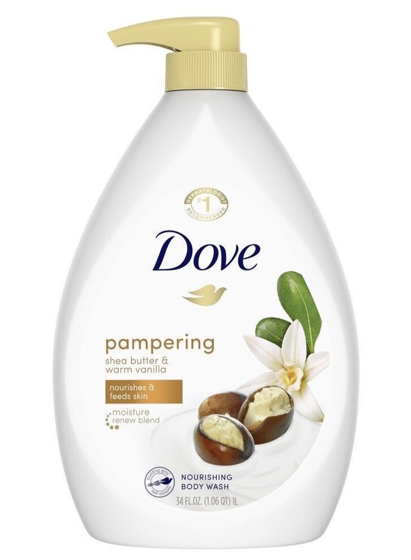 دوف غسول الجسم المرطب بزبدة الشيا والفانيليا 1000 مل