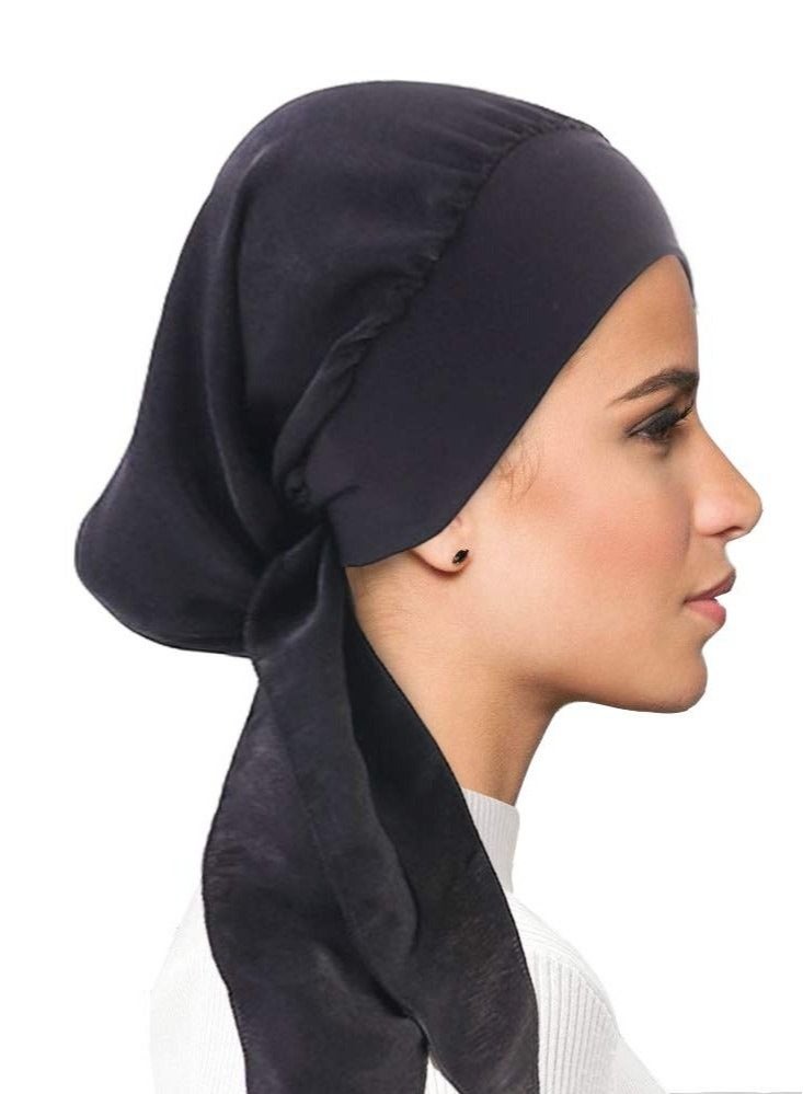 Captaintech Chemo Headwear for Women Head Scarfs Turbans Scarves Bandanas Hair Loss Beanie Hat  Breathable Ladies Turban Hats Headwear Headwrap Scarfs Cap Silky - Image 1