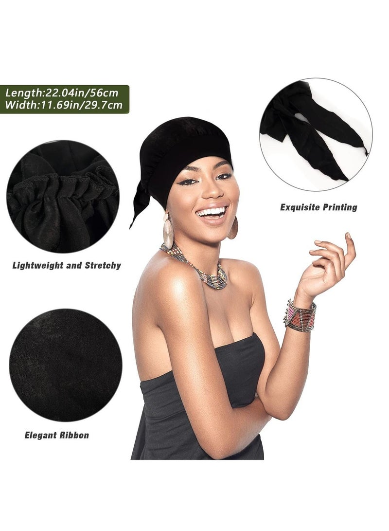 Captaintech Chemo Headwear for Women Head Scarfs Turbans Scarves Bandanas Hair Loss Beanie Hat  Breathable Ladies Turban Hats Headwear Headwrap Scarfs Cap Silky - Image 2