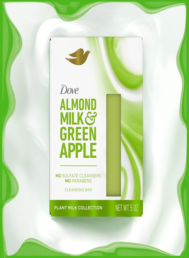 Dove Plant Milk Cleansing Bar Soap Almond Milk & Green Apple 4 count for Moisturized Skin Gentle Cleanser, No Sulfate Cleansers or Parabens, 98% Biodegradable Formula - Image 4
