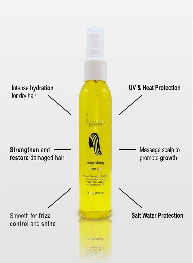 Soapeauty Hair Nourishing Oil Blend - Deep Hydration, Repair & Strengthen - Coconut, Argan, Sweet Almond & Jojoba Oils - Vitamin E Infused - Frizz Control, UV & Heat Protection - Image 2