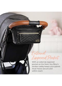 Itzy Ritzy Itzy Ritzy Adjustable Stroller Caddy - Organizer Featuring Two Built-In Pockets, Front Zippered Pocket & Straps To Fit Nearly Any Stroller  - Image 5
