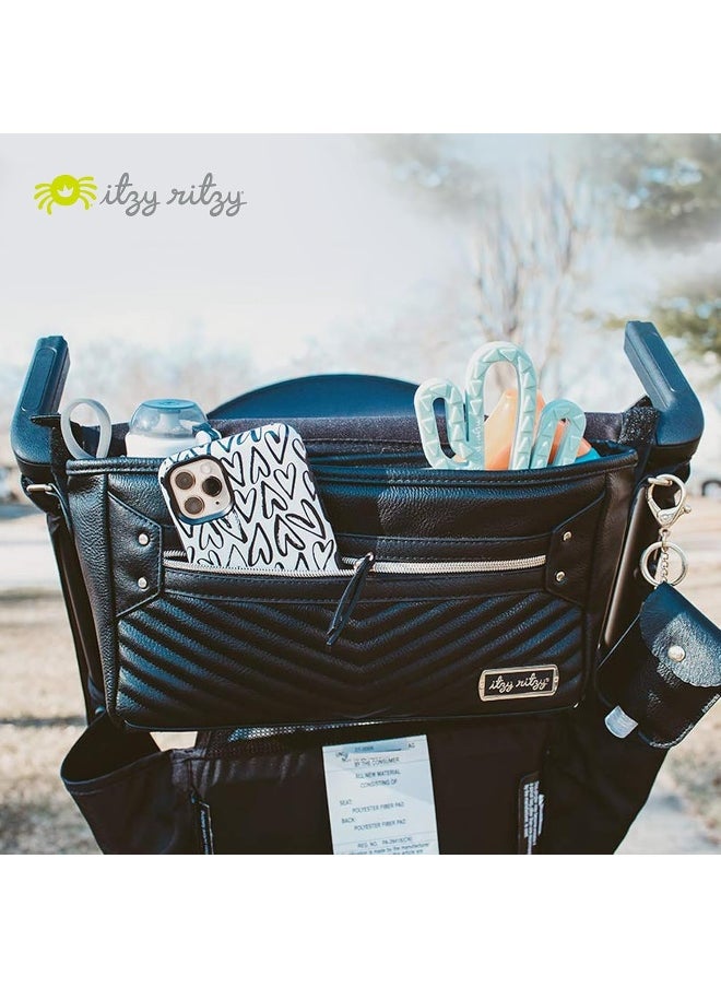 Itzy Ritzy - Itzy Ritzy Adjustable Stroller Caddy - Organizer Featuring Two Built-In Pockets, Front Zippered Pocket & Straps To Fit Nearly Any Stroller - Image 1