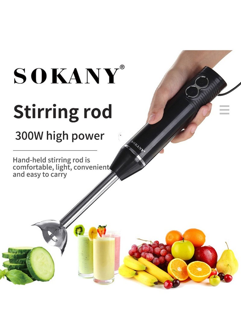sokany 3-in-1 Hand Blender – Powerful Stainless Steel Blades, 300W, Dual-Speed, Compact & Ergonomic for Smoothies, Soups, Baby Food & More - Image 5