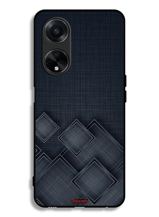Tolwak Oppo F23 5G Protective Case Cover Squares Pattern On Cloth - Image 1