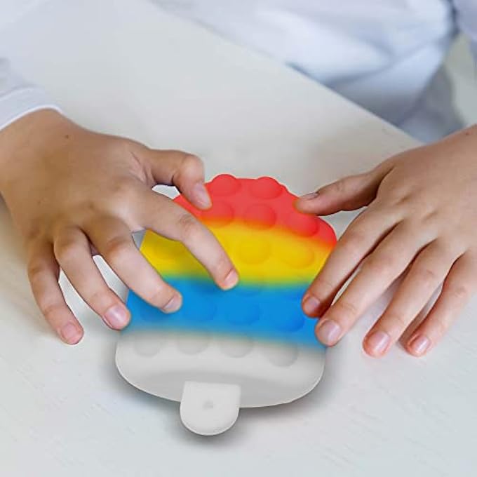 Craze PressNPop Squishy Press N POP, Fidget Toy, Sensory Anti-Stress Toy for Children, Adults, Bubble Set, Heart Shape, Colourful Motifs, 42014, Beautiful Colour Combinations - Image 3
