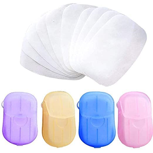 BRIDGER Emergency For Travelling Disposable Paper Washing Hand Bath Clean Outdoor Travel Sheets Disposable Box Soap Portable Mini Paper Soap hand wash Multi color PACK OF 360 Pieces - Image 5