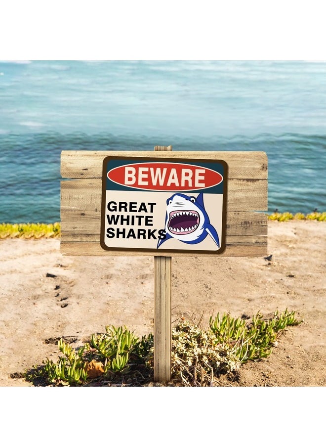 Wernnsai - Shark Zone Party Decorations - 9 PCS Shark Party Warning Signs for Boys Kids Birthday Shark Party Wall Decorations Ocean Shark Themed Party Supplies - Image 1