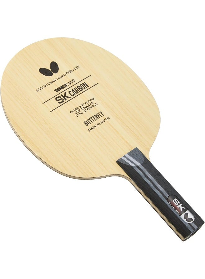 Butterfly SK Carbon Table Tennis Blade - TAMCA 5000 Carbon Fiber Blade - Professional Table Tennis Blade - Available in FL and ST Shakehand Handle Styles - Made in Japan - Image 1
