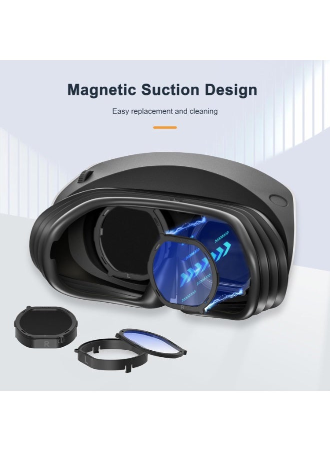 Lens Protector Cover Kit for Playstation VR2, Protector Accessories Compatible with PS VR2, Glasses Spacer Anti-Scratch Ring with Blue Light Blocking Glasses for PSVR2, Anti-Scratch & Easy to - Image 4