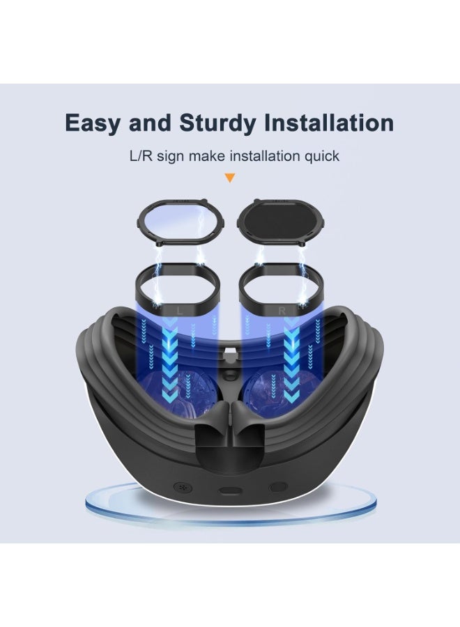 Lens Protector Cover Kit for Playstation VR2, Protector Accessories Compatible with PS VR2, Glasses Spacer Anti-Scratch Ring with Blue Light Blocking Glasses for PSVR2, Anti-Scratch & Easy to - Image 3