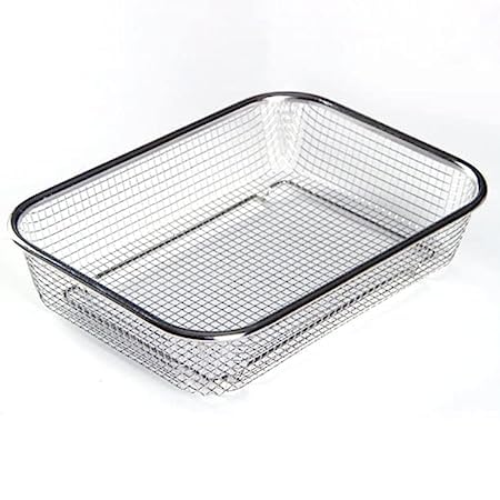 Shreeshann Sink Colander Strainer Rectangular Drain Basket Stainless Steel Basket for Fruit Vegetable Washing 30 20 6 CM - Image 1