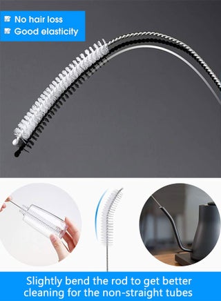 Straw Cleaner Brush Set, 10-Piece Long Cleaning Brush for Straws on Tumbler, Water Bottle, Sippy Cup, and Pipes, Tubes - view 4