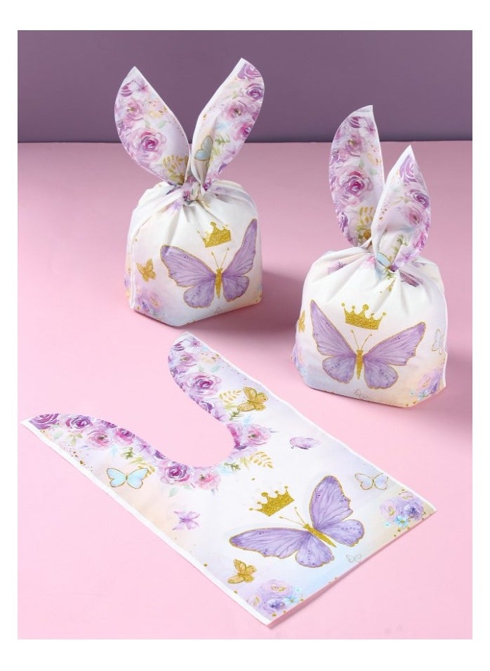 Generic 25 pcs Purple Butterfly Candy Favor Bags for Birthday Party Baby Shower Decorations  - Image 5