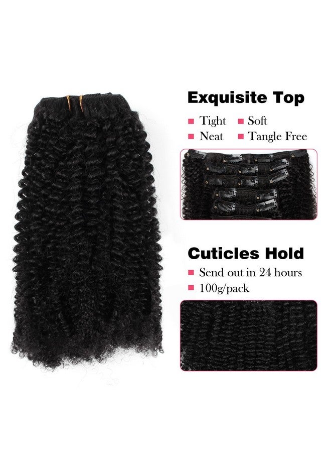 Sassina Remi Human Hair Afro Coily Clip In Extensions 4B 4C Double Wefts For Black Women Natural Color Clip In Hair Extensions 7Pcs Per Set With 17 Clips 20 Inch 120 Grams - Image 2