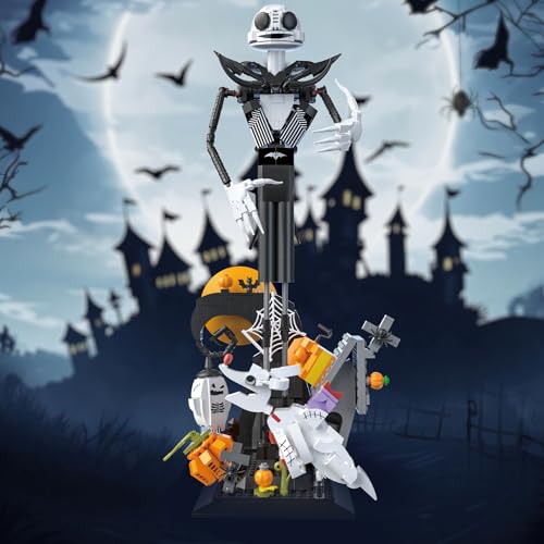 Loyratche Horror Skull Building Set Before Christmas Haunted House Building Blocks Set Pumpkins and Skeleton Ghosts Halloween Christmas Building Toys Gifts for Movie Fans Adults - Image 5