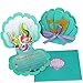 OurWarm 24pcs Mermaid Party Invitations, 3D Pearlescent Mermaid Birthday Party Supplies with Envelopes for Kids Girls - Image 2